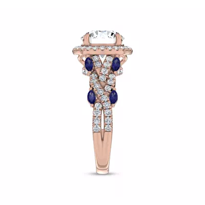 Embellis Sapphire Lab Engagement Ring by Christian Siriano