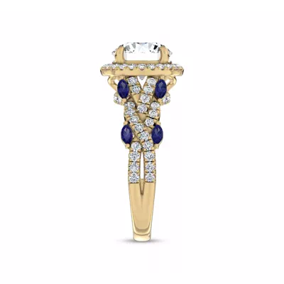 Embellis Sapphire Lab Engagement Ring by Christian Siriano