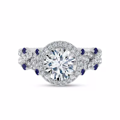 Embellis Sapphire Lab Engagement Ring by Christian Siriano