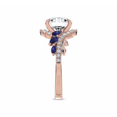Envol Sapphire Accented Engagement Ring by Christian Siriano