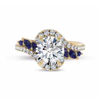 Envol Sapphire Accented Engagement Ring by Christian Siriano