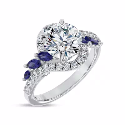 Envol Sapphire Accented Engagement Ring by Christian Siriano