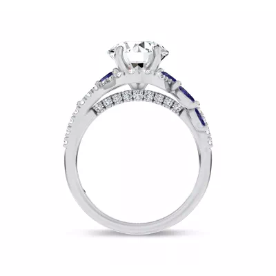 Envol Sapphire Accented Engagement Ring by Christian Siriano