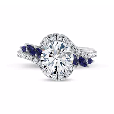 Envol Sapphire Accented Engagement Ring by Christian Siriano