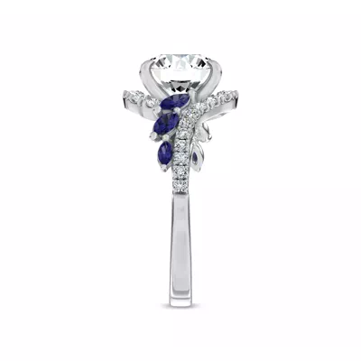 Envol Sapphire Accented Engagement Ring by Christian Siriano
