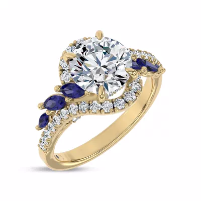 Envol Sapphire Accented Engagement Ring by Christian Siriano