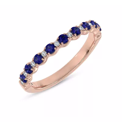 Sonata Sapphire & Lab Diamond Band by Christian Siriano