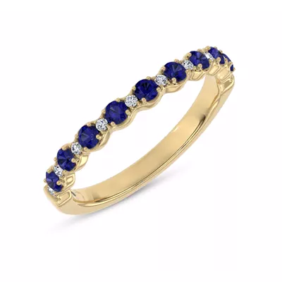 Sonata Sapphire & Lab Diamond Band by Christian Siriano