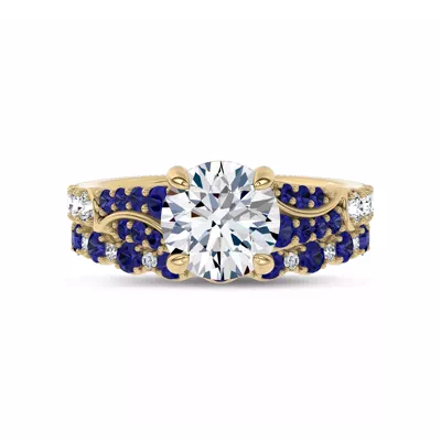 Sonata Sapphire & Lab Diamond Band by Christian Siriano