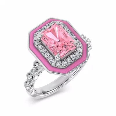 Rosavé Pink Lab Diamond Icon Ring by Christian Siriano