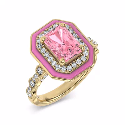 Rosavé Pink Lab Diamond Icon Ring by Christian Siriano