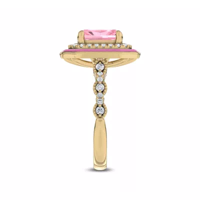 Rosavé Pink Lab Diamond Icon Ring by Christian Siriano