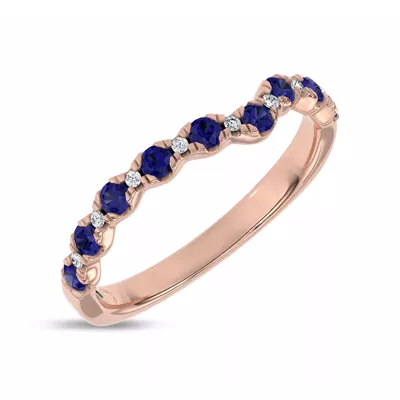 Nocturne Sapphire & Diamond Band by Christian Siriano