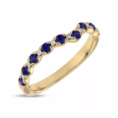 Nocturne Sapphire & Diamond Band by Christian Siriano