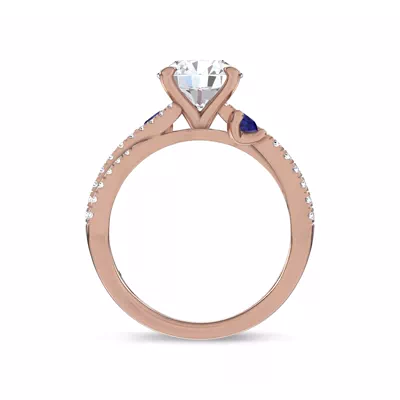 Nocturne Sapphire Lab Engagement Ring by Christian Siriano