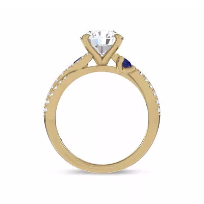 Nocturne Sapphire Lab Engagement Ring by Christian Siriano