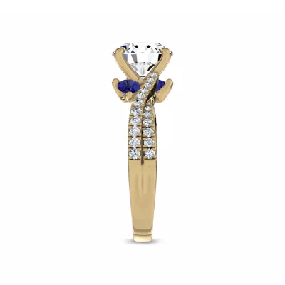 Nocturne Sapphire Lab Engagement Ring by Christian Siriano