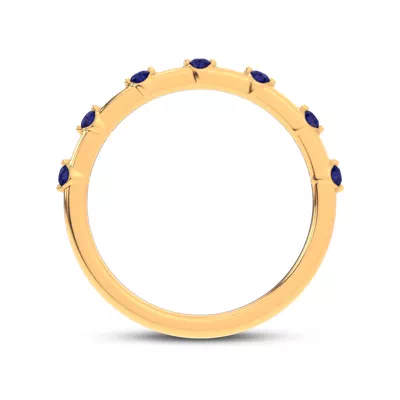 Starlight Spaced Blue Sapphire Band