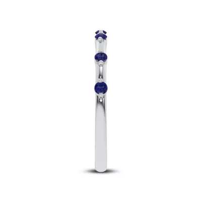 Starlight Spaced Blue Sapphire Band