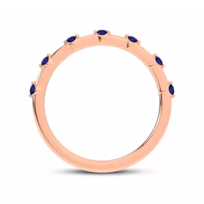 Starlight Spaced Blue Sapphire Band