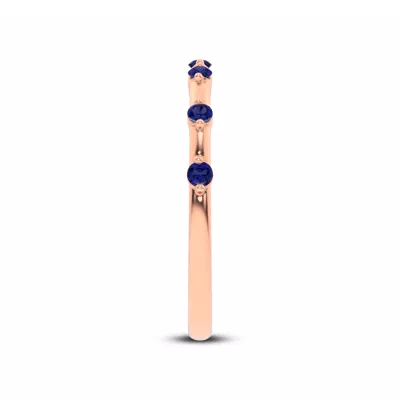 Starlight Spaced Blue Sapphire Band