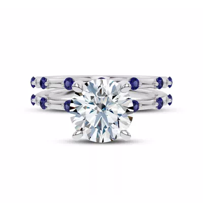 Starlight Spaced Blue Sapphire Band