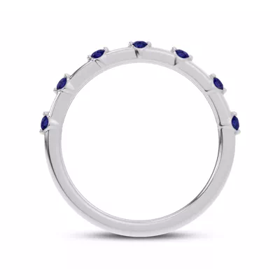 Starlight Spaced Blue Sapphire Band