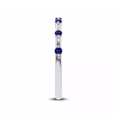 Starlight Spaced Blue Sapphire Band