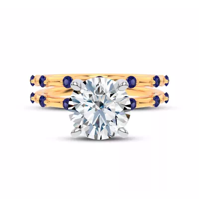 Starlight Spaced Blue Sapphire Band