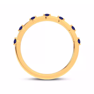 Starlight Spaced Blue Sapphire Band
