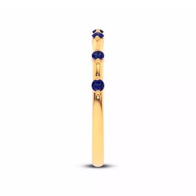 Starlight Spaced Blue Sapphire Band