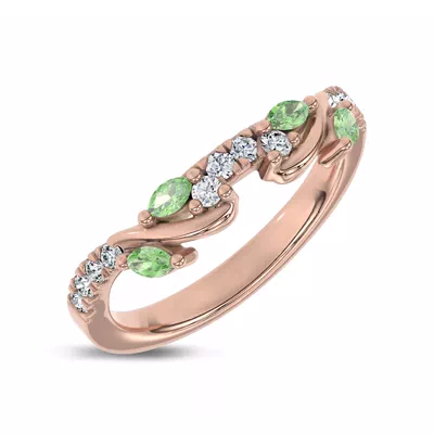 Hayden Tsavorite And Diamond Band