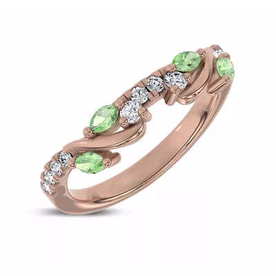 Hayden Tsavorite And Diamond Band