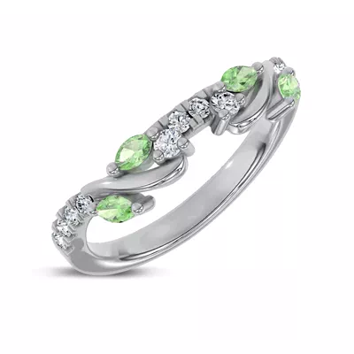Hayden Tsavorite And Diamond Band
