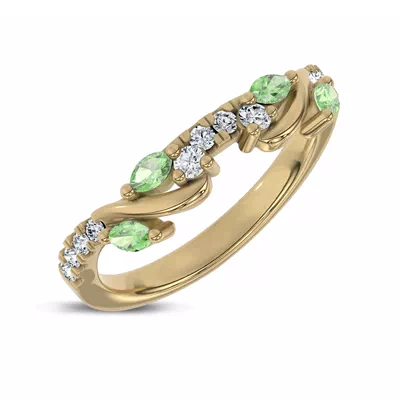 Hayden Tsavorite And Diamond Band