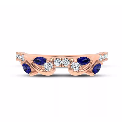 Hayden Sapphire And Lab Diamond Band
