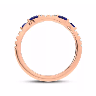 Hayden Sapphire And Lab Diamond Band