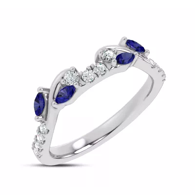 Hayden Sapphire And Lab Diamond Band