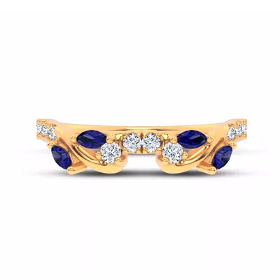 Hayden Sapphire And Lab Diamond Band