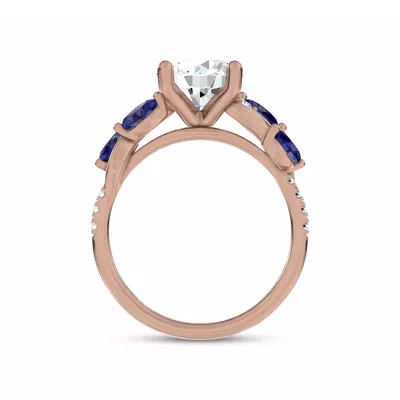 Hayden Curved Vine Sapphire And Diamond Engagement Ring
