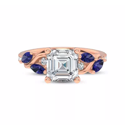 Hayden Curved Vine Sapphire And Diamond Engagement Ring