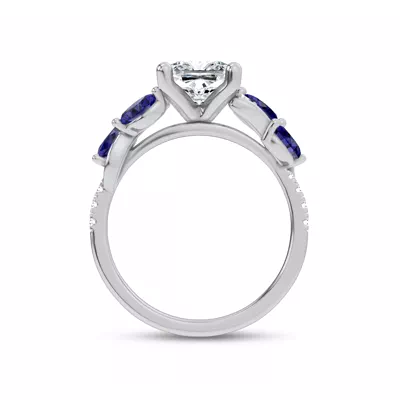 Hayden Curved Vine Sapphire And Diamond Engagement Ring