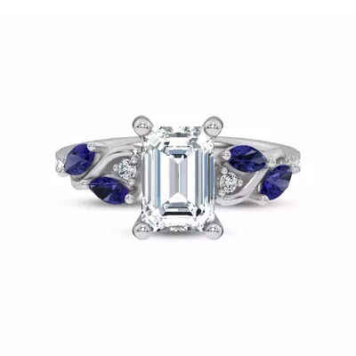 Hayden Curved Vine Sapphire And Diamond Engagement Ring