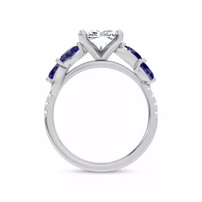 Hayden Curved Vine Sapphire And Diamond Engagement Ring