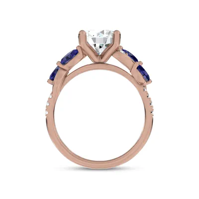 Hayden Curved Vine Sapphire And Diamond Engagement Ring