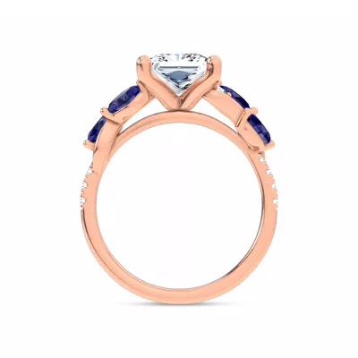Hayden Curved Vine Sapphire And Diamond Engagement Ring