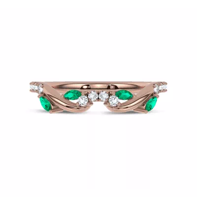 Hayden Lab Emerald And Diamond Band