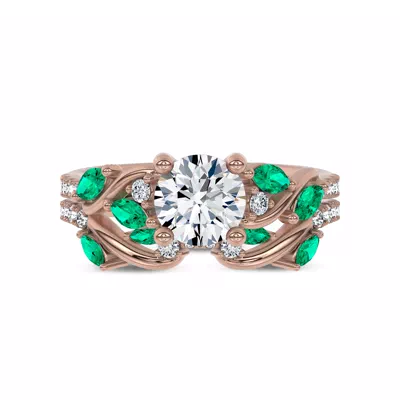 Hayden Lab Emerald And Diamond Band
