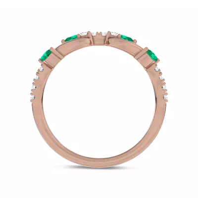 Hayden Lab Emerald And Diamond Band