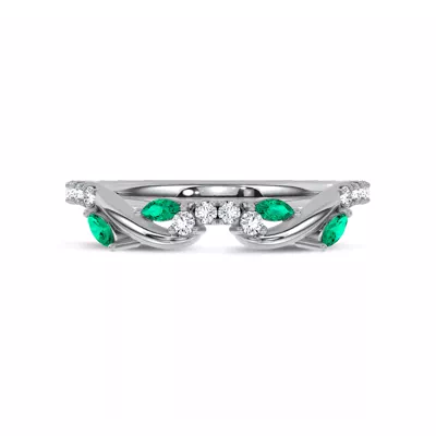 Hayden Lab Emerald And Diamond Band
